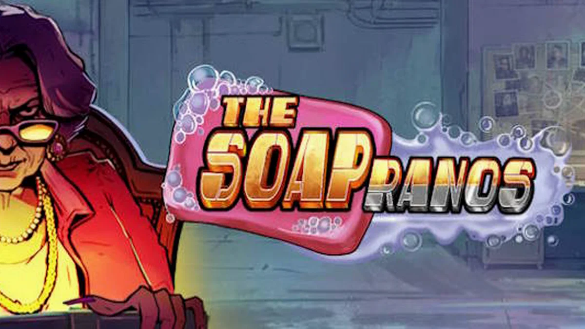 Giao diện trò chơi Soapranos với phong cách neon kịch tính